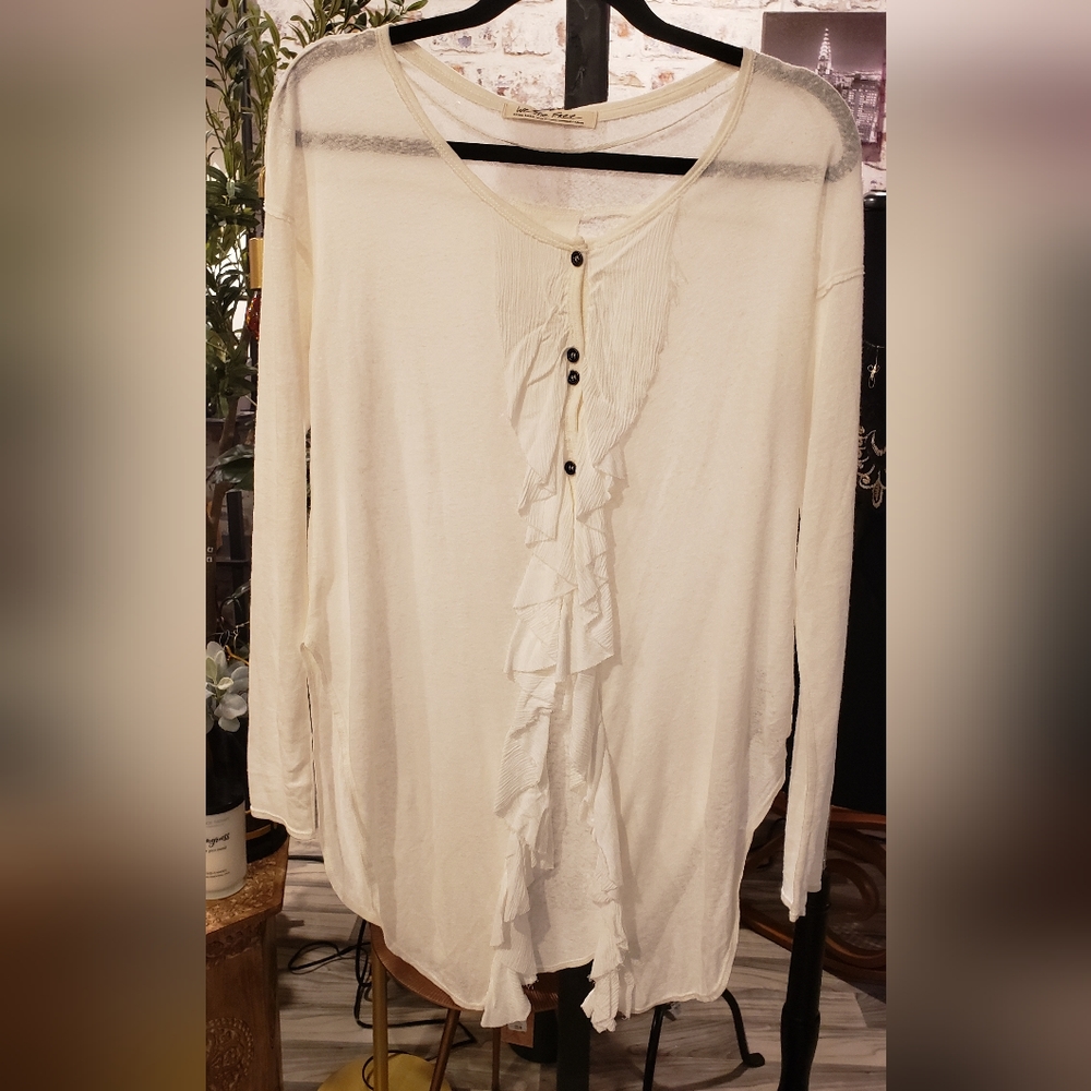 Free People blouse, Size XS (oversized), Cream